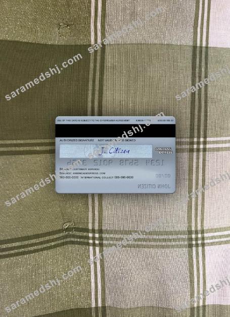 USA Carrington Mortgage Services bank AMEX platinum card photolook back